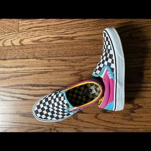 Vans Multi -Color sliders size 8